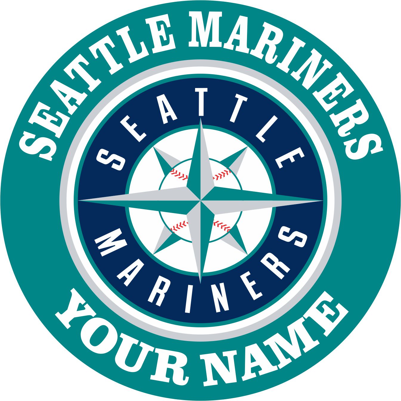 Seattle Mariners Customized Logo vinyl decal